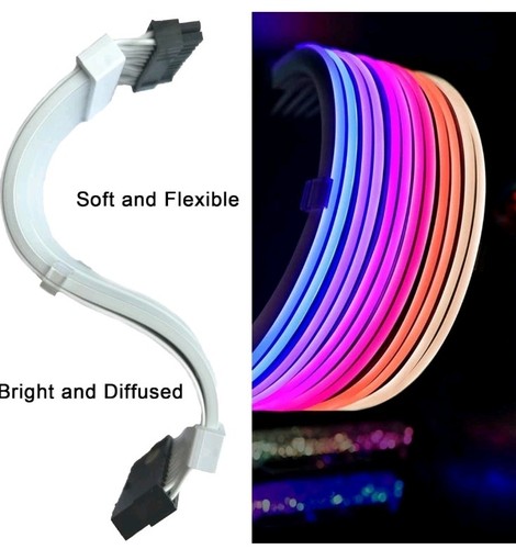 Airgoo Câble d'extension adressable RGB ATX S2, ARGB PSU, ATX 24 BROCHES - Photo 3/6