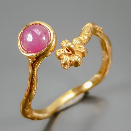 Unique ring Ruby Ring 925 Sterling Silver Size 6.5 /R432917 - Picture 1 of 8
