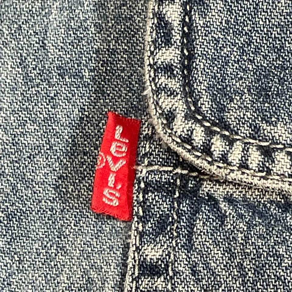 Levi's Two Horse Brand Mens Size M Denim Button Up Shirt Long Sleeve Medium Wash - Image 3 of 4