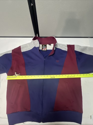 Giacca olimpica vintage JC Penney USA full zip marrone navy anni 90 pista - Foto 4 di 9