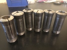 6 Hardinge 5C Collets Round 11/32, 3/32, 27/32, 13/16, 19/32, 20MM
