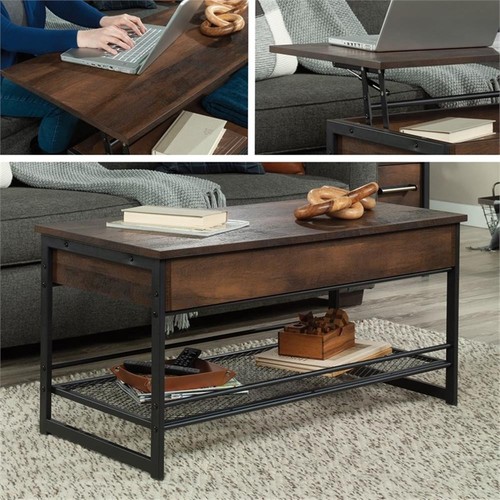 Sauder Briarbrook Engineered Wood Lift Top Coffee Table in Barrel Oak - Picture 5 of 12