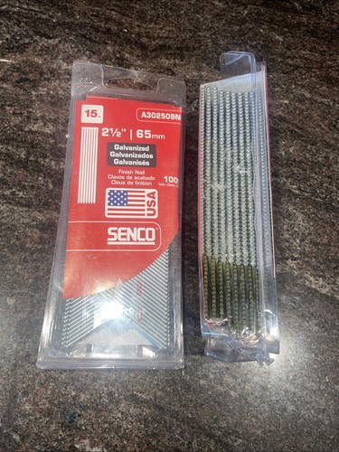2x Senco 2.5” A302509N 15-gauge New Bright Basic Brad Nails - 1000 Qty - Picture 2 of 9