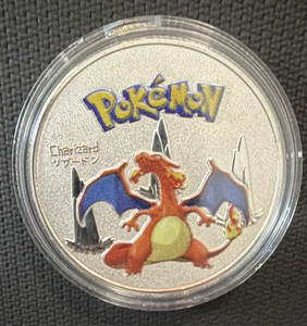 Pokémon Charizard Commemorative CCG Coin Pokémon TCG 1.5in Metal Silver 2019