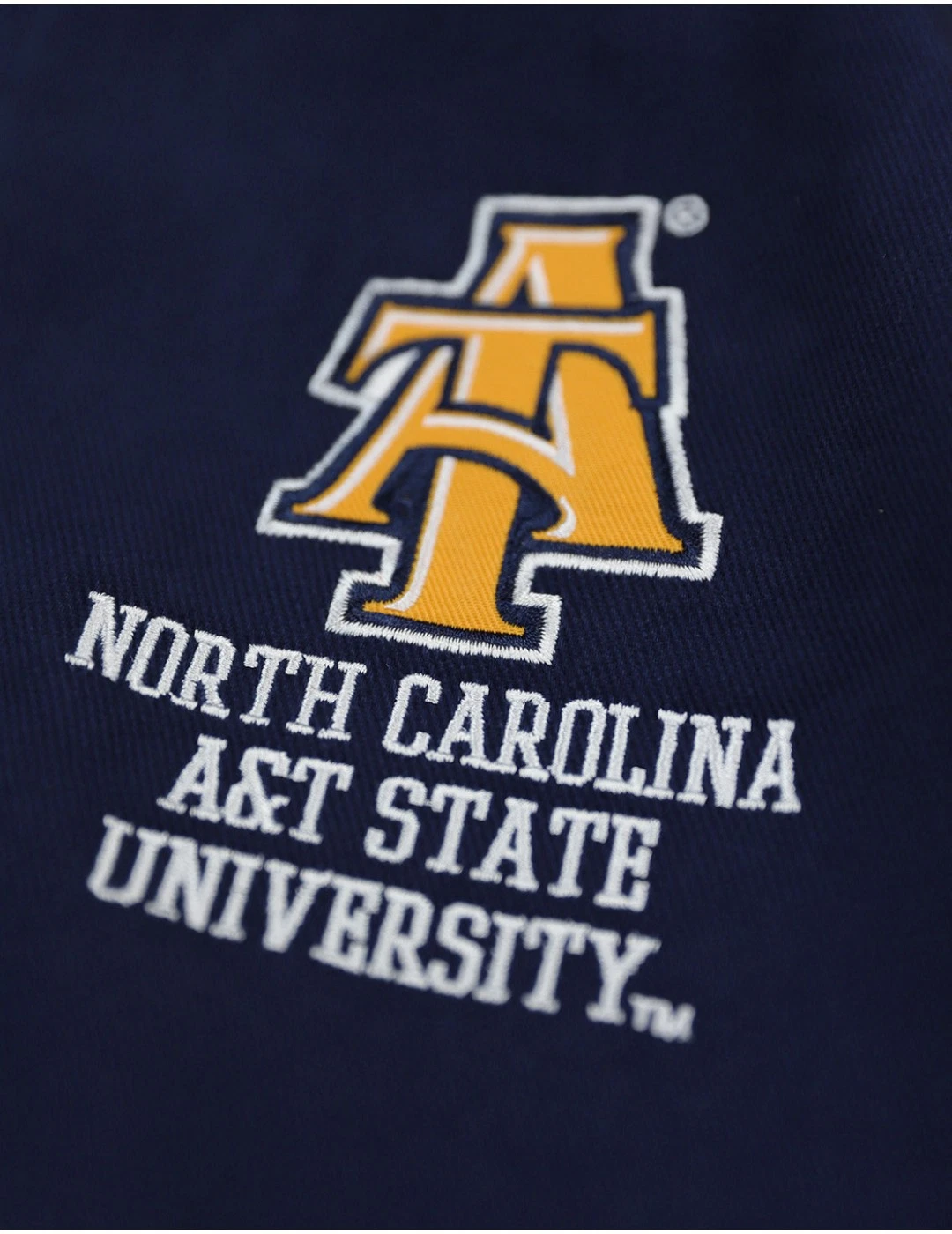 North Carolina A&T State University M12 Racing Twill Jacket Navy image 3