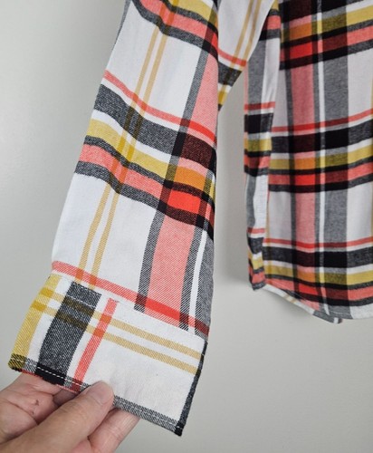 Boys XXL-18 Wonder Nation Hooded Plaid Shirt Chest Pocket Button Up School Warm - Picture 4 of 8