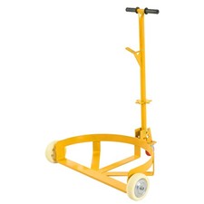 55 Gallon Drum Dolly 1200lbs Capacity, with 2 Fixed PU Wheels and 1 Swivel Wheel