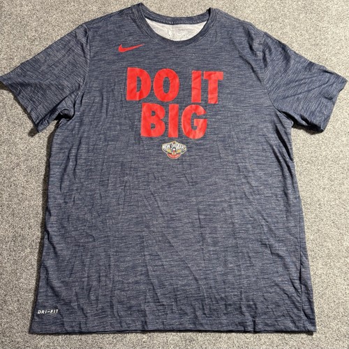 Nike Dri Fit New Orleans Pelicans T-Shirt Men’s Size XL Do It Big Blue - Picture 1 of 7