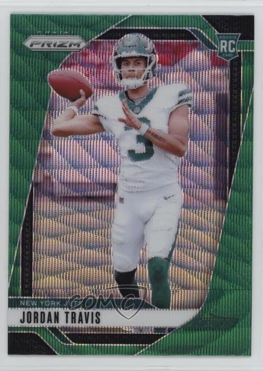 2024 Panini Prizm Rookies Green Wave Prizm Jordan Travis #359 08o7