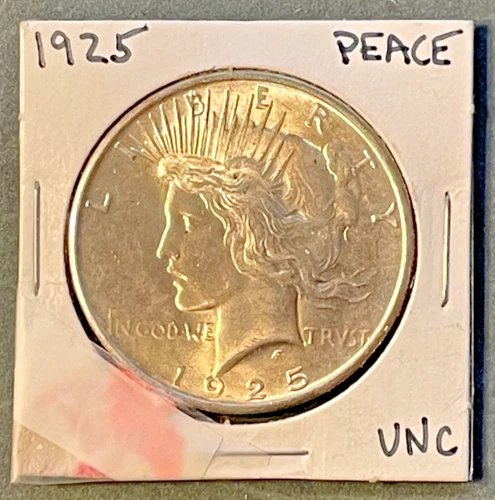 1925 Silver Peace Dollar coin, Uncirculated