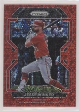 2022 Panini Prizm Tier II Red Donut Circle Prizm 92/99 Jesse Winker #128 0s1o