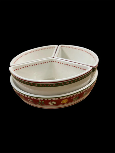 Villeroy &amp; Boch "Toy's Delight" - Juego de servir con 3 cuencos insertables - Navidad