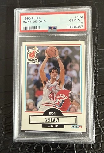 1990 Fleer Basketball Rony Seiklay w/ Michael Jordan GEM MINT PSA 10 Card