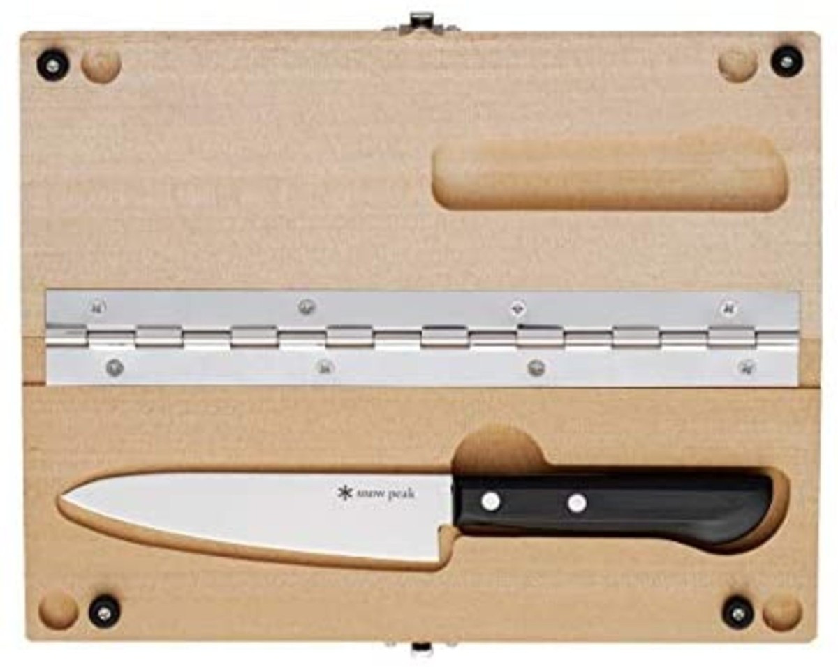 Snow Peak CS207 Folding Outdoor Cutting board and Knife Set M F/S