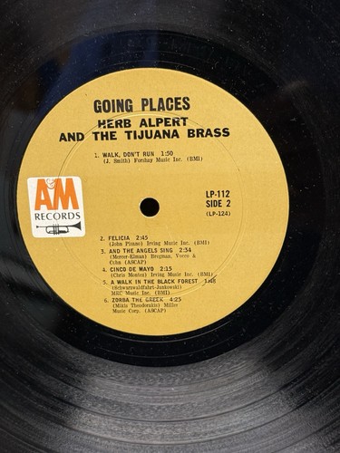 VINTAGE Herb Alpert and the Tijuana Brass 'Going Places' VINYL A&M Records 1965 - Picture 5 of 7