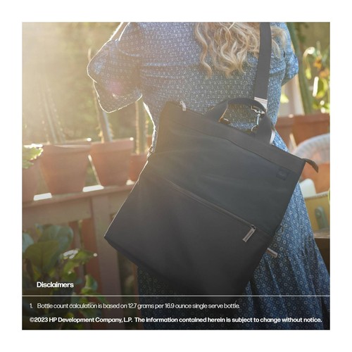 HP 14 Inch Convertible Laptop Backpack Tote Bag Black Taupe (9C2H1AA) - Picture 5 of 7