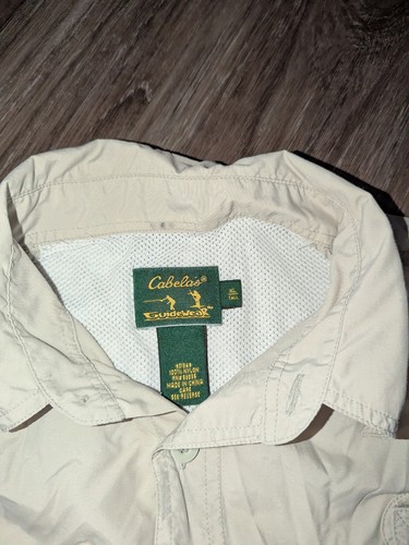 Vtg Cabelas Guidewear Shirt Men's XL Tall Tan Vented Fishing Long Sleeve Nylon - Picture 10 of 18
