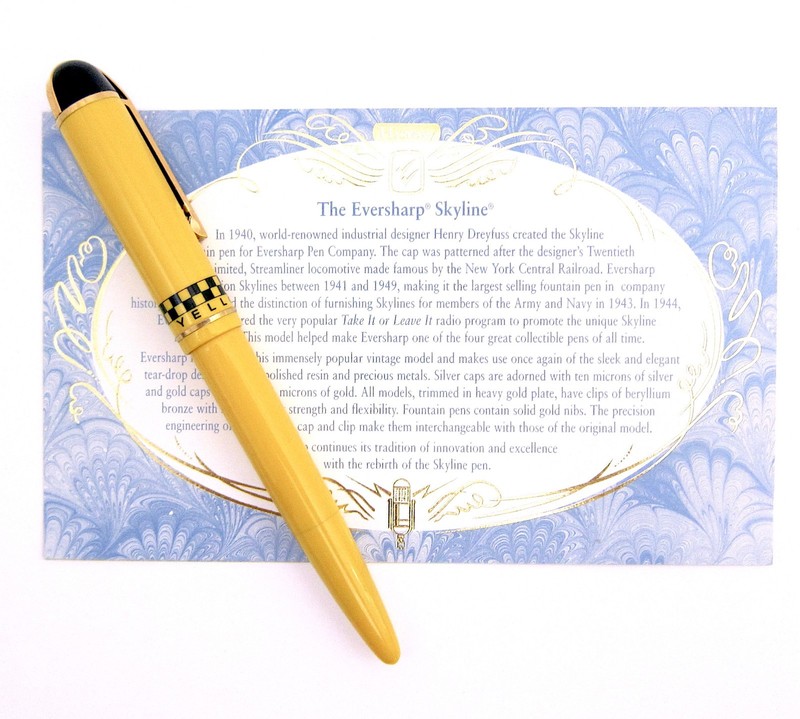 Eversharp Skyline Yellow Cab Fountain Pen One 14K Nib F