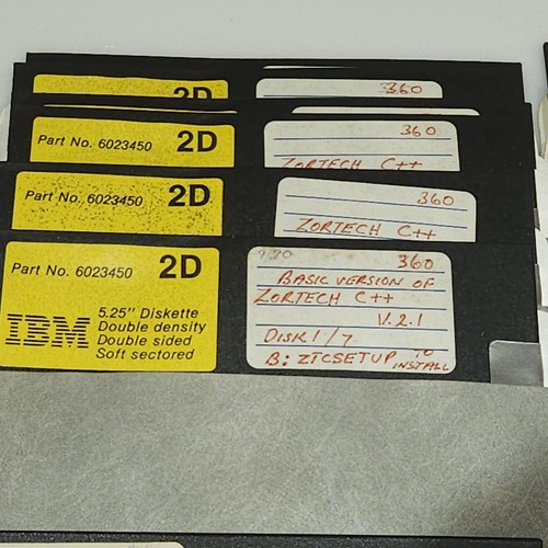 IBM PC DOS ? - Lot travaux disquettes 35 x 5,25" - Zortech Lotus Easy PC non testé - Photo 2/7