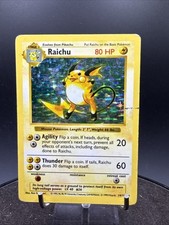 Pokémon Raichu Shadowless- 14/102 - Base Set Holo Rare ⚡