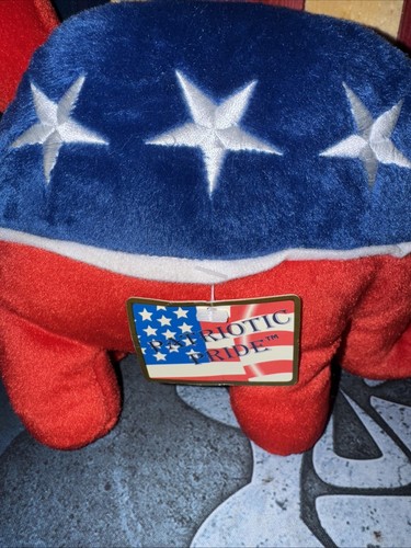 PATRIOTIC PRIDE DEMOCRATIC DONKEY PLUSH + LARGE STUFFED DEMOCRATIC DONKEY NWT - Picture 2 of 3