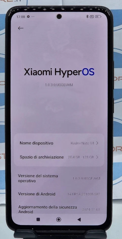 Smartphone Xiaomi Redmi Note 14 - 128GB , Nero, Dual SIM - TELEFONO TESTATO - Immagine 3 di 4