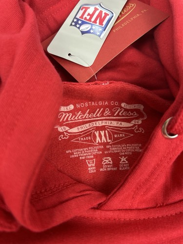 Arizona Cardinals Hombres Talla XXL Mitchell & Ness Rojo Sudadera con Capucha Pullover Rayas - Imagen 5 de 8