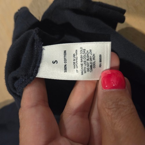 Todd Snyder Navy polo sz S white tipped collar  - Picture 5 of 7