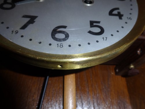 VINTAGE ANTIQUE ORIGINAL METRON CLOCK WOOD METAL MADE IN: POLAND W/ KEY COMPLETE - Picture 13 of 24