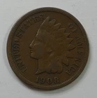 1908-S  Indian Head/Oak Wreath rev Cent VERY GOOD 1c ~ 1st "S" Mint Cent