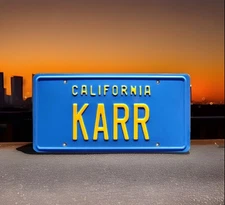 California KARR  Metal Stamped License Plate Sealed
