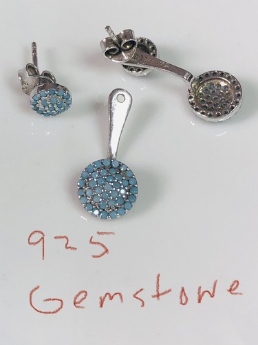 Necklace & Earring Mixed Jewelry Lot Sterling Diamonds Pearl Gemstone - Picture 4 of 9