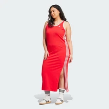 adidas women Adicolor 3-Stripes Tank Dress Maxi (Plus Size)