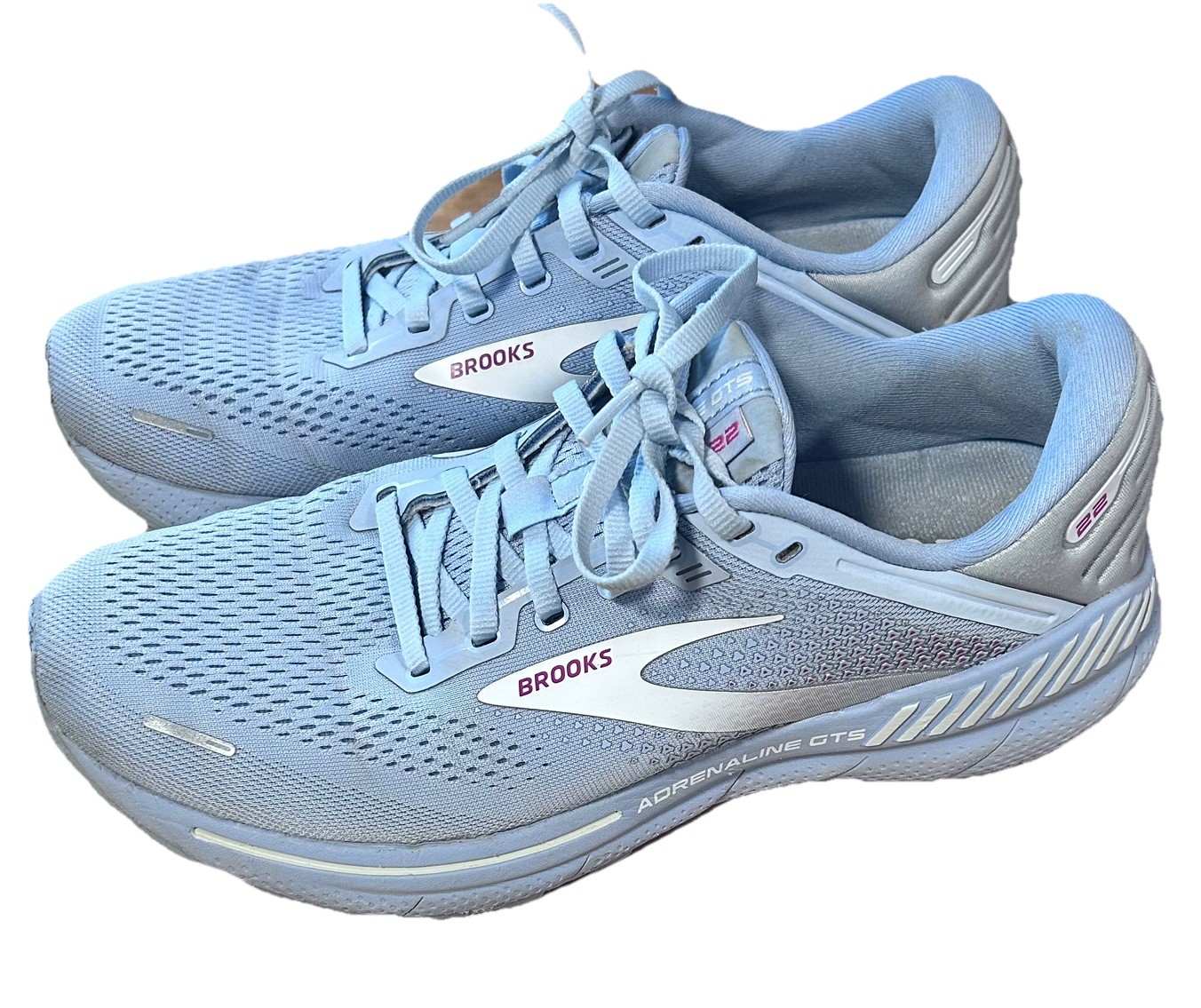 Brooks Womens Adrenaline Gts 22  Light Blue Running Athletic