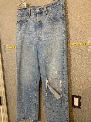 Levis BIG E Ribcage Straight Ankle High Ripped Button-Fly Jean  30Premium