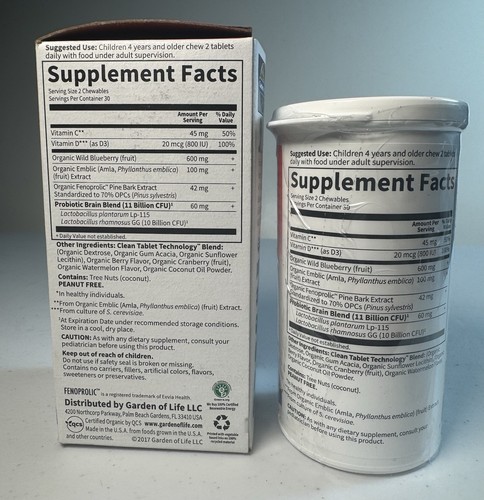 Garden of Life Dr. Formulated Attention and Focus for Kids 60 Chewables - Picture 2 of 3