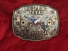 Rodeo 2007 Bullfighter X-TREME Champion Trophy Buckle Big Spring Texas Rare 375