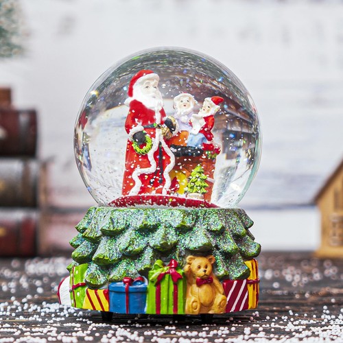Christmas Snow Globes with Music Box Glitter 100mm Water Globe Xmas for Home ... - Picture 6 of 9