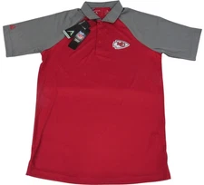 New Kansas City Chiefs Mens Sizes Antigua High Quality Red 3-Button Polo Shirt