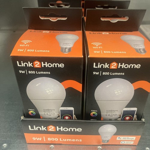 10x Link2Home L2HE279W Innen WiFi LED Lampe Birne E27 Smart Farbwechsel 6500K