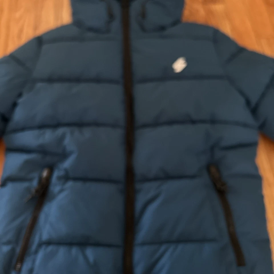 Superdry Chaqueta acolchada deportiva con capucha en azul S para hombre Foto 2 de 4