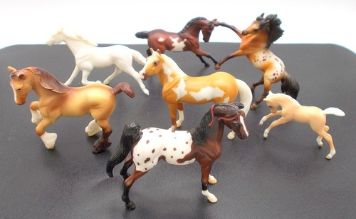 Vintage Breyer Stablemates Clydesdale Sattelpferde 2003-2014 7 Stück