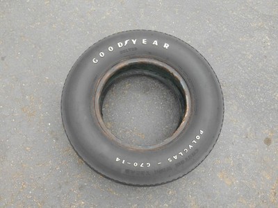Vintage 1969 1970 GOODYEAR POLYGLAS G70-14 bias ply tire   SINGLE