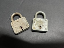 Two (2) Vtg Master Lock No. 55 Padlocks—NO KEYS Milwaukee, WI Made in USA