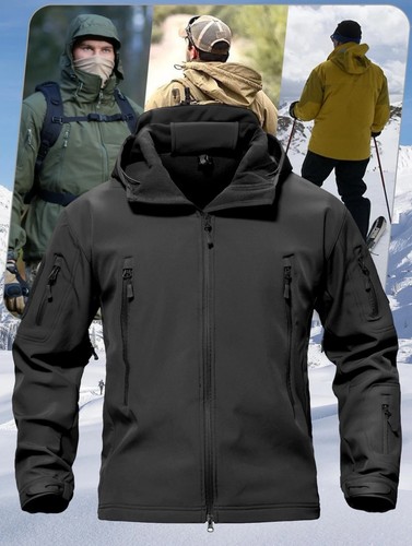 Tacvasen Herren Outdoor Jacken Wasserdicht Softshell Wandern Arbeit Mantel Windbreaker - Bild 6 von 13