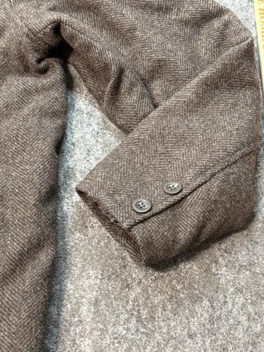 GAP Coat Mens XL Tall Brown Wool Blend Sherpa Lined Button Up Winter - Picture 15 of 19