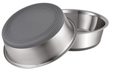 PEGYY11 Nonslip Stainless Steel Dog Cat Bowls, 2 US 2 Cup,