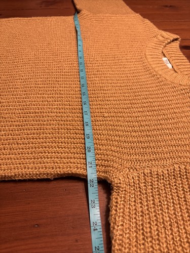 Suéter de punto grueso amarillo dorado TRUE CRAFT para mujer XS de gran tamaño años 80-90’s - Imagen 11 de 17