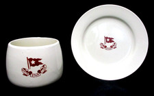 White Star Line Authentic Titanic 3rd Class Reproduction  Tea Cup &  side Plate