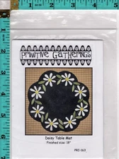 "Daisy Table Mat" ©2007 Primitive Gatherings Wool Felt Applique Pattern PRI-163